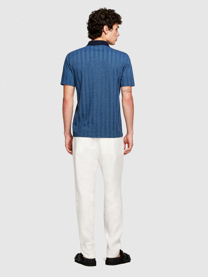 Knit polo - men's polos - Blue | Sisley image number 3